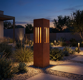 Corten Steel Outdoor Lighting